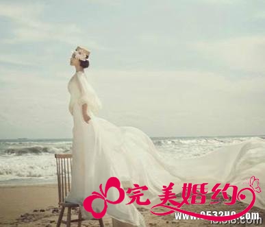 纯美风海边婚纱照