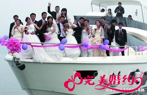 浪漫集体婚礼二：唯美游轮型