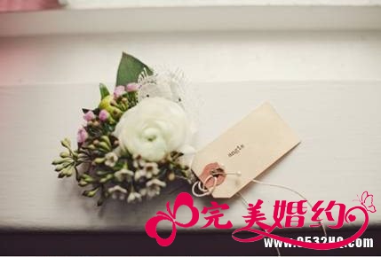 薄荷绿主题婚礼新娘手捧花