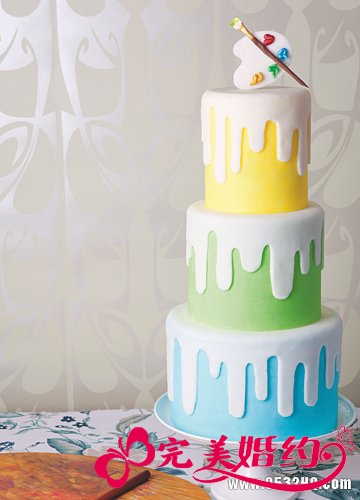 精美个性的涂鸦婚礼蛋糕 尽享艺术魅力