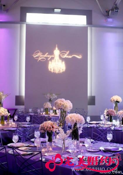 紫色婚礼现场布置之全景布局