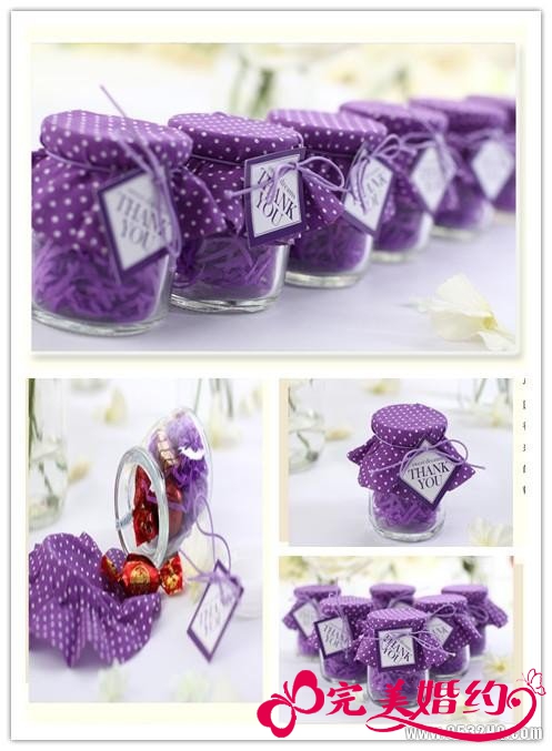 糖果色瓶装创意喜糖盒 让婚礼更加有爱