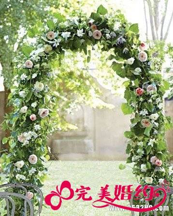 点式鲜花婚礼花门