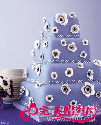 创意婚礼蛋糕之俏丽花朵款