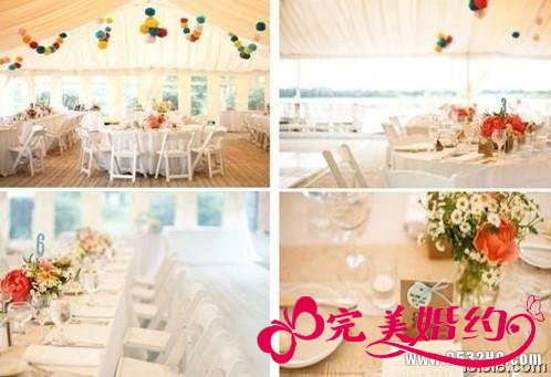 浪漫婚礼布置:米色缤纷