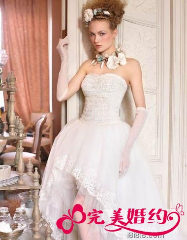 花样项链短款唯美婚纱