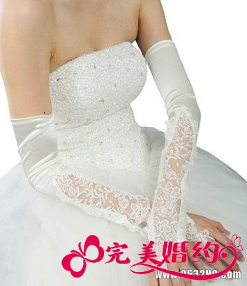 新娘手套如何搭配 蕾丝手套打造淑女新娘