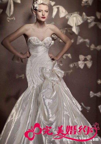 超美蝴蝶结新娘婚纱 尽显新娘优雅气质