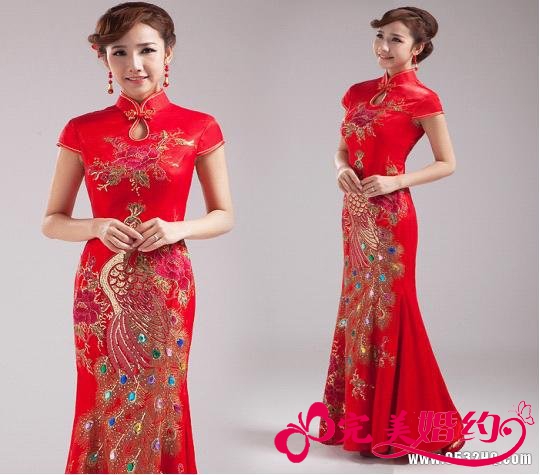 2013新款新娘旗袍 传统与时尚并存