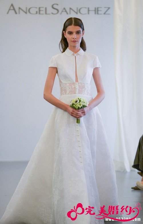 衬衫+婚纱 2015婚纱礼服新潮流解析