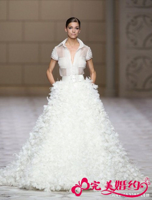 衬衫+婚纱 2015婚纱礼服新潮流解析