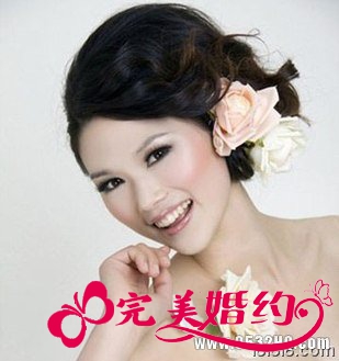 公主气质可爱新娘发型图片 让新娘更抢眼