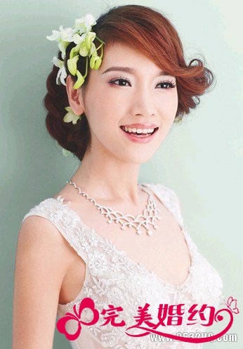 森女系新娘编发图片
