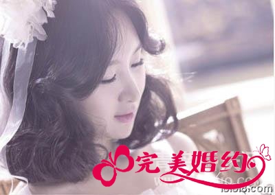 迷人短发新娘造型图片1