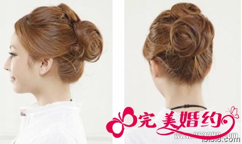 花苞头的扎法图解之效果对照