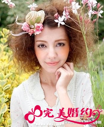 田园精灵新娘妆容