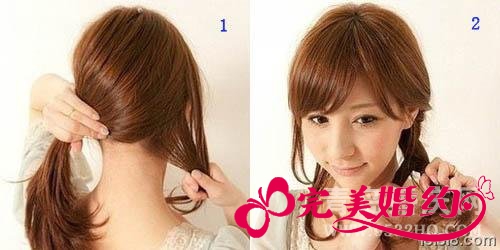 日式新娘发型教程1