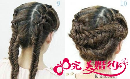 韩式新娘发型图解之最后步骤