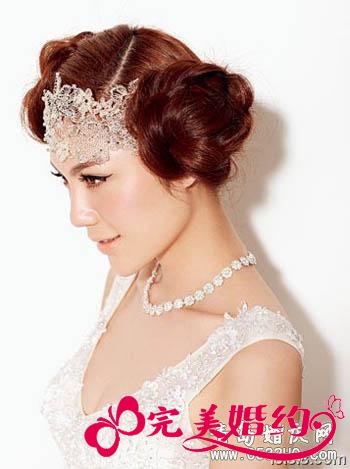 俏皮可爱的韩式新娘发型扎法2