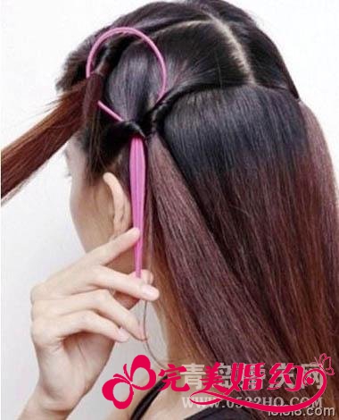 韩式新娘发型步骤3