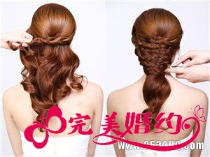 流行美新娘发型3