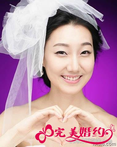 第二款圆脸新娘发型图片