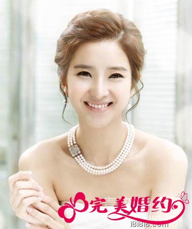 最温婉韩式新娘发型