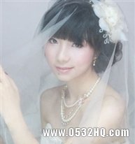 齐刘海的新娘发型3：妩媚版