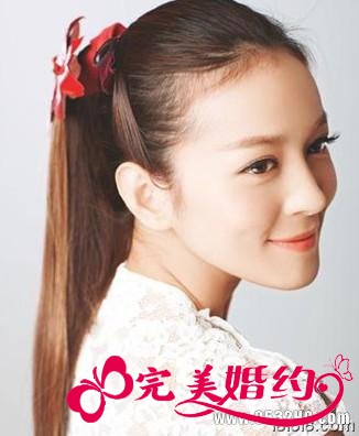 韩式新娘妆清爽发型