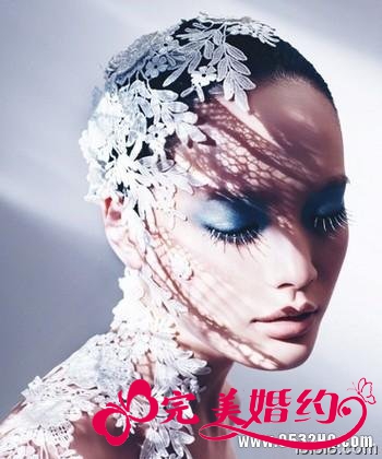 蕾丝新娘妆造型之优雅魅力