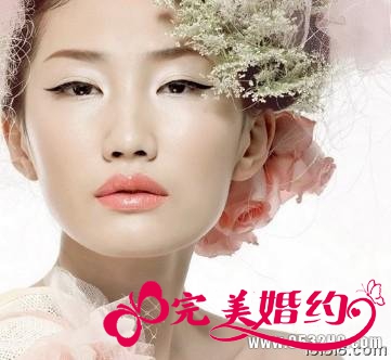   甜蜜橘红新娘时尚彩妆