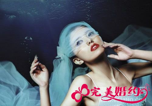 海洋新娘的妆容