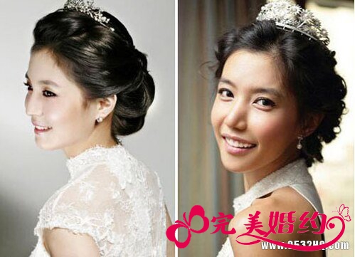 唯美韩式新娘妆发型图片