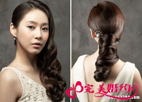 唯美韩式新娘妆发型图片