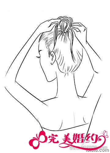 俏皮丫鬟 新娘盘发发型