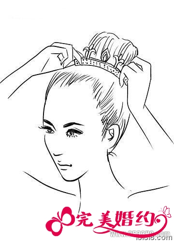 俏皮丫鬟 新娘盘发发型