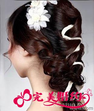 韩式新娘发型教程第四步