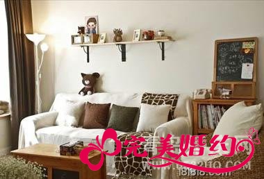 实木沙发婚房布置