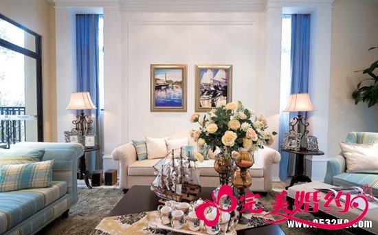 灰蓝双色打造地中海欧式风情家居