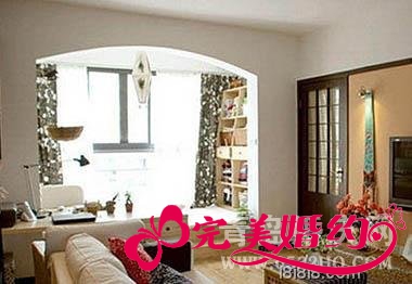 现代日式婚房客厅设计