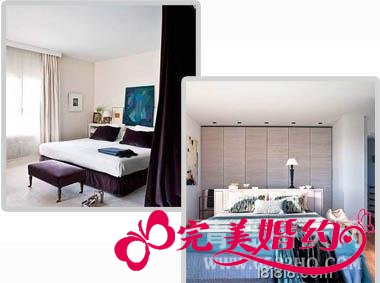 北欧风格蓝紫色婚房布置