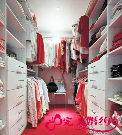 衣帽间装修效果图之浪漫温馨篇