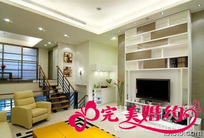 复式装修效果图之客厅