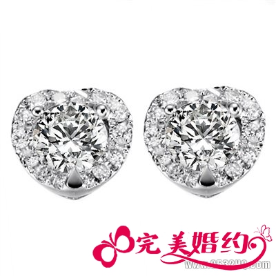 新娘唯美心形珠宝 展现浪漫情怀