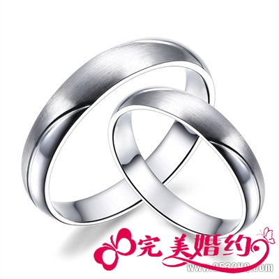 铂金结婚对戒用一辈子说我爱你