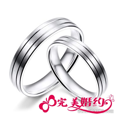 铂金结婚对戒用一辈子说我爱你