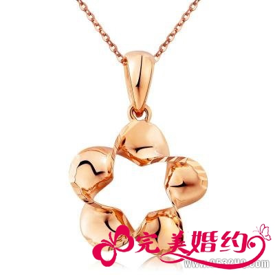 4款浪漫好看的18K玫瑰金项链推荐