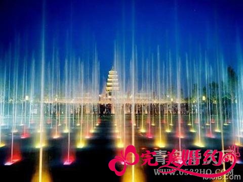 西安大雁塔之音乐喷泉