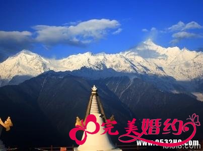 香格里拉梅里雪山的奇景